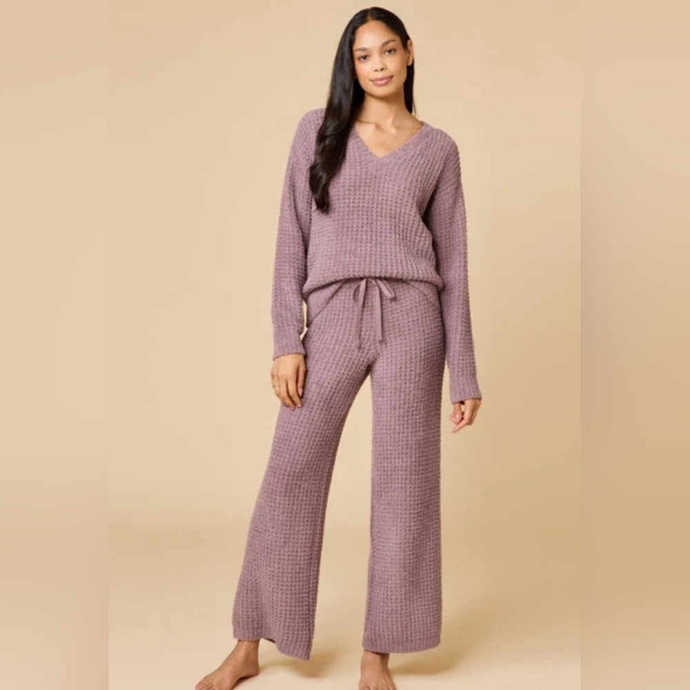SOFTIES!! Marshmallow Waffle Knit Lounge SET!! In Driftwood